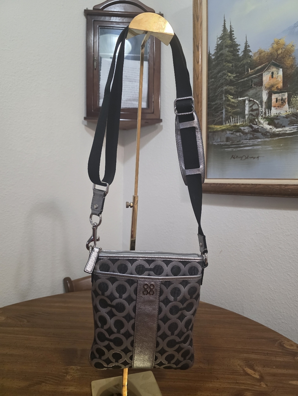 Coach Julia Op Art Swingback Crossbody Bag